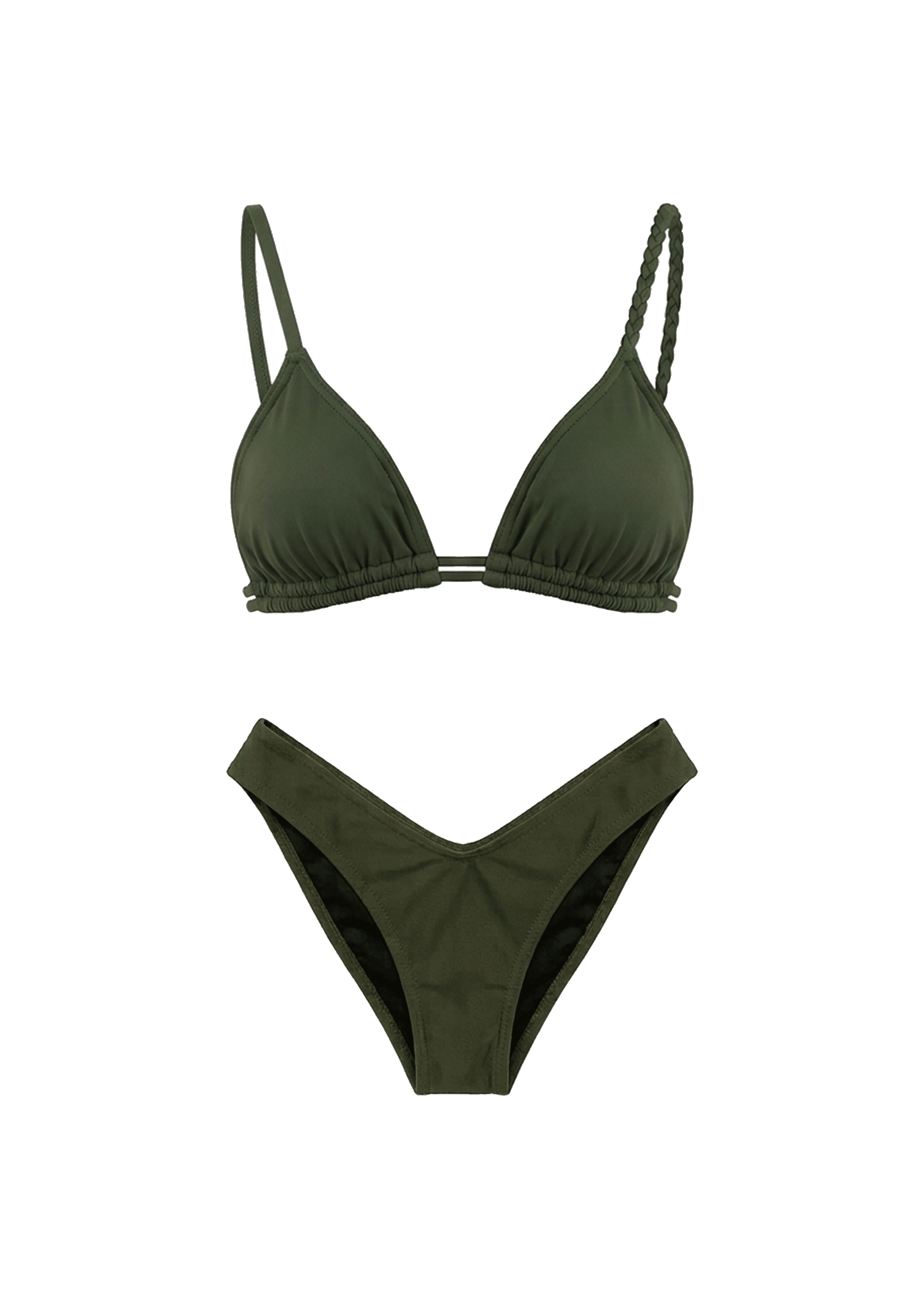 Triangolo Oliva slip sgambato